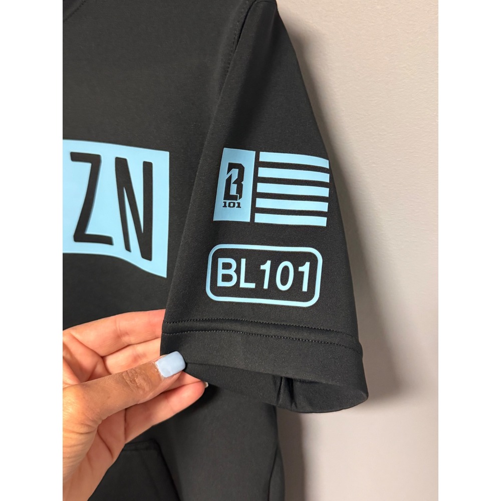 Baseball 101 BL101 BSBLSZN Performance Hoodie Black Blue Kids Youth Medium YM - Picture 2 of 6